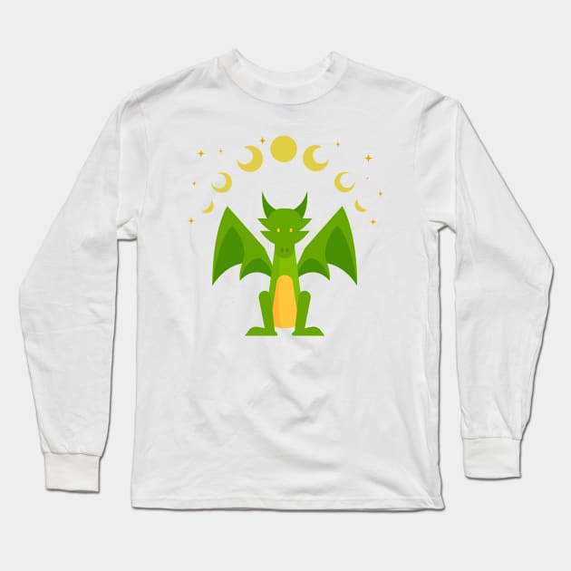 Yes it really is a green dragon. Long Sleeve T-Shirt by DQOW